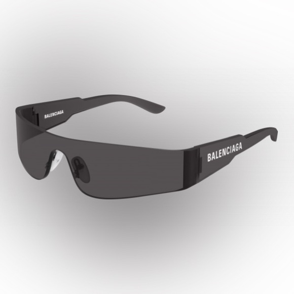 Balenciaga BB0041S 001 Sunglasses Rectangle Unisex - Picture 1 of 7